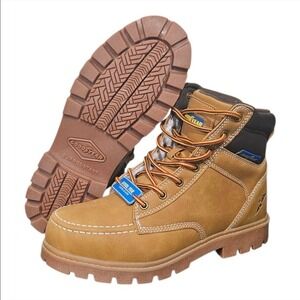 Goodyear Penn St Men's Steel Toe Work Boots Size 7 Wheat Brown GY207728 New